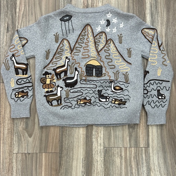 Authentic Hermes Gray Sweater with Brown and Gold Accents - Picture 8 of 10